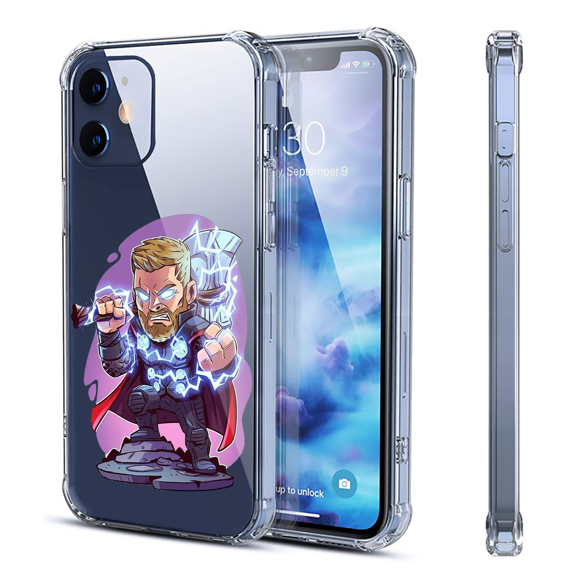 （画像用） アベンジャーズ The Avengers 【iPhone 12シリーズ対応】透明スマホケース（クリアソフトケース）
